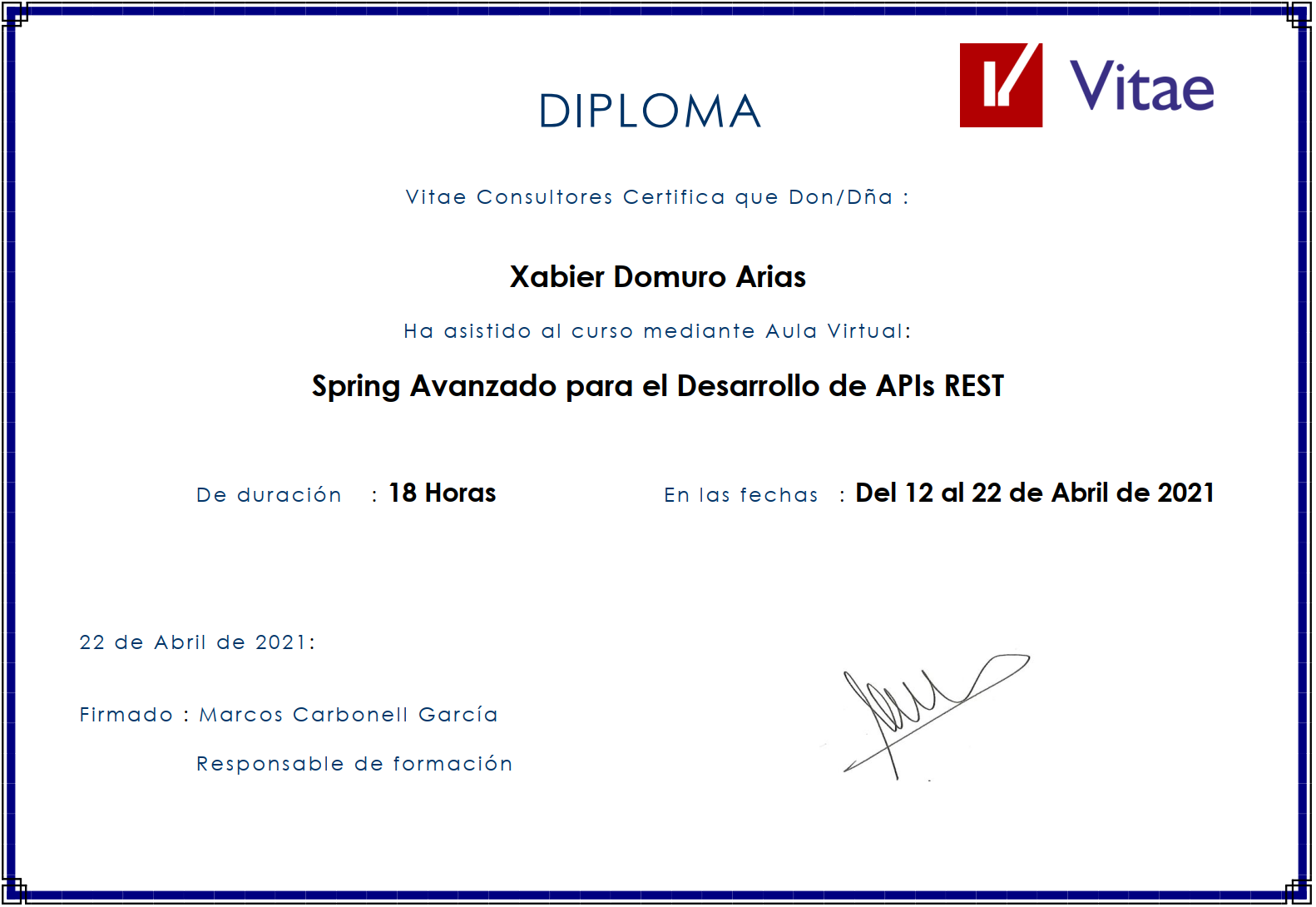 Spring Avanzado para Desarrollo de APIs REST